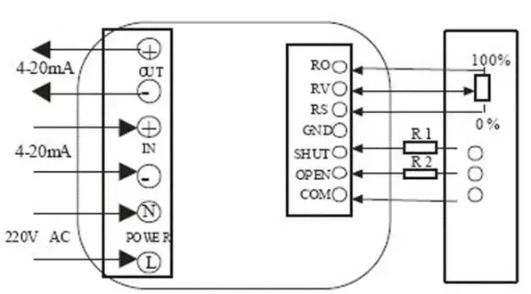 智能調(diào)節(jié)式電動蝶閥接線圖 智能調(diào)節(jié)式電動蝶閥接線圖